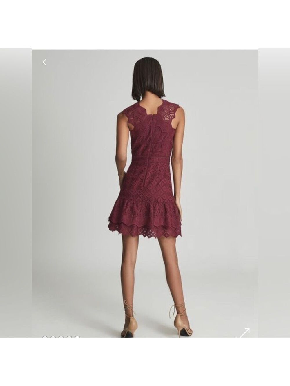 REISS Delilah Lace Mini Dress Size 6 NWT - Picture 3 of 13